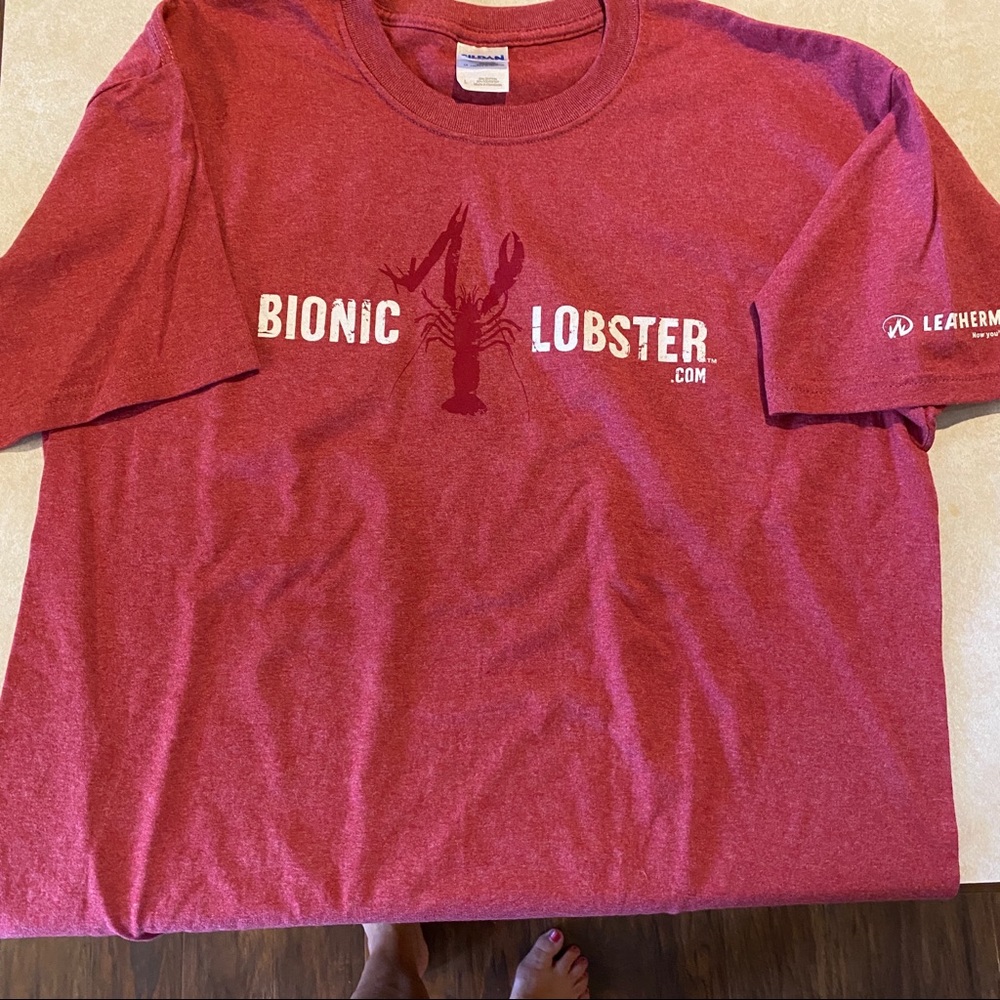 Bionic Lobster Leatherman Heather Red T-shirt